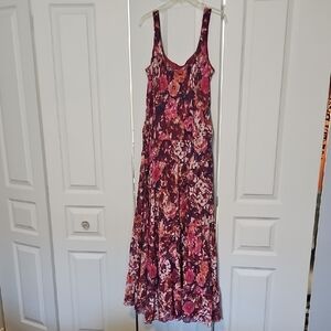 Kasper Floral Maxi Dress in Pink and Purple